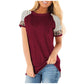 Maternity Striped Tees Nursing Tops Short leopard